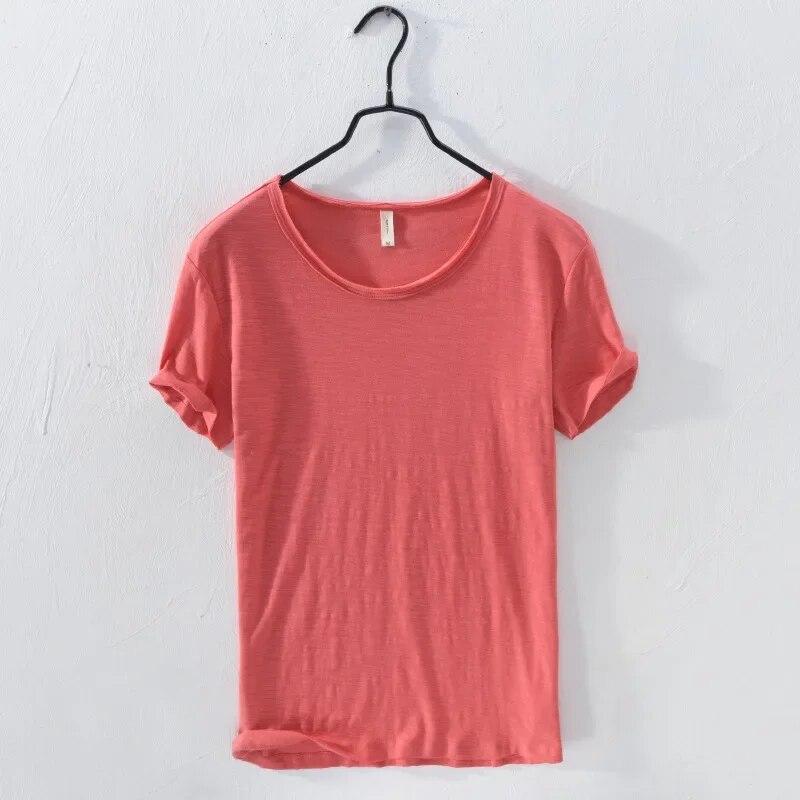 Herren O-Ausschnitt Casual Retro Raw Edge T-Shirt Baumwolle Leicht Atmungsaktiv Slim-Fit Monochromes Basic-Oberteil XL rot Herren O-Ausschnitt Casual Retro Raw Edge T-Shirt Baumwolle Leicht Atmungsaktiv Slim-Fit Monochromes Basic-Oberteil XL rot von Joom DACH