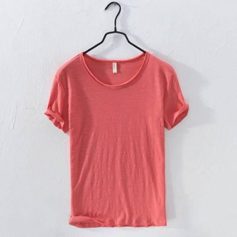 Herren O-Ausschnitt Casual Retro Raw Edge T-Shirt Baumwolle Leicht Atmungsaktiv Slim-Fit Monochromes Basic-Oberteil XL rot Herren O-Ausschnitt Casual Retro Raw Edge T-Shirt Baumwolle Leicht Atmungsaktiv Slim-Fit Monochromes Basic-Oberteil XL rot von Joom DACH