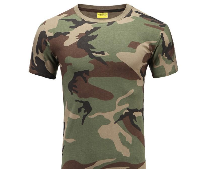 Herren Outdoor Camouflage Schnelltrocknend Baumwolle Trainings-T-Shirt Anzug S von Joom DACH