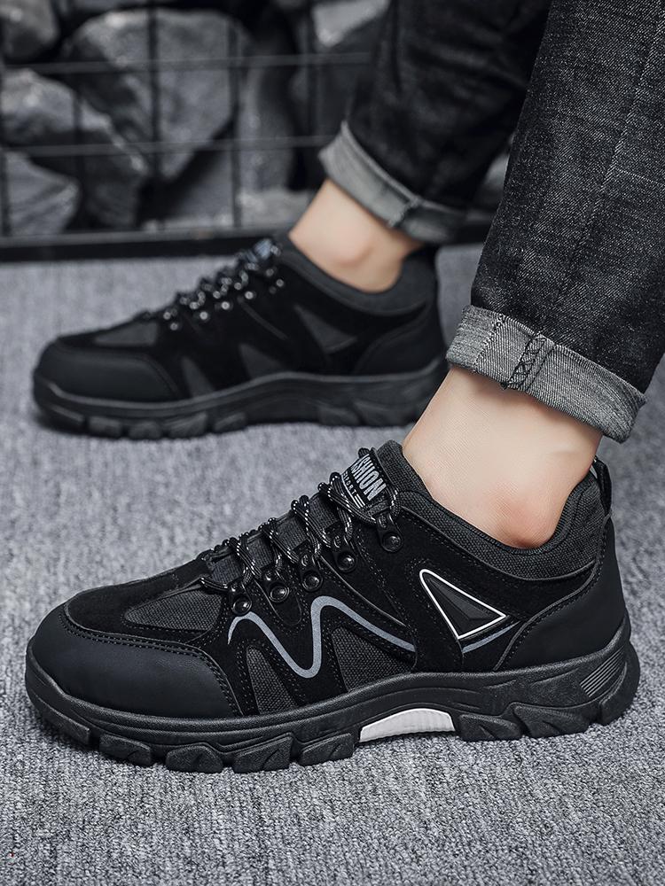 Herren Outdoor Wanderschuhe, Wanderstiefel, Wildlederschuhe für den Außenbereich, Abriebfeste Herren Walking- und Jagd Sportschuhe 39 schwarz von Joom DACH