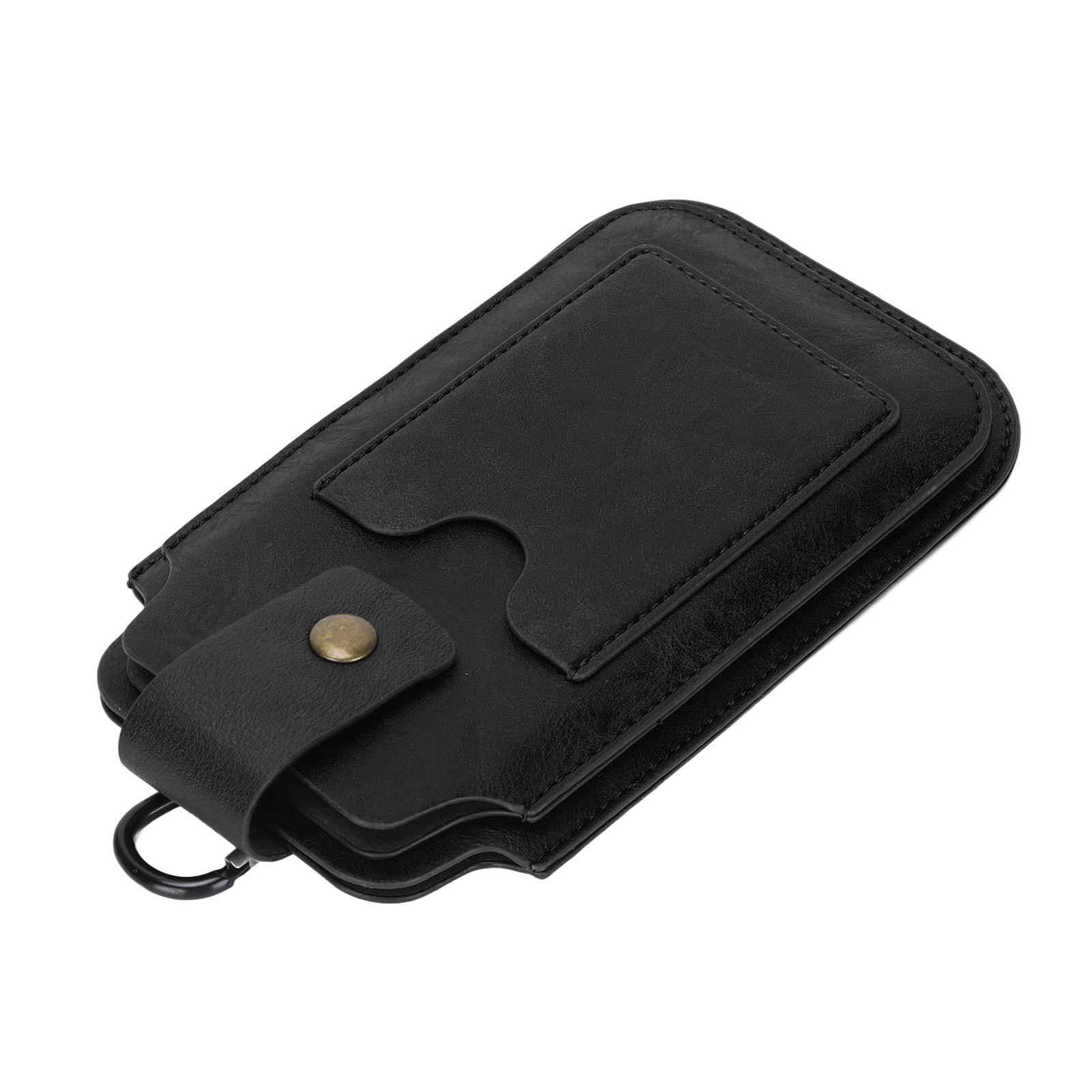 Herren PU Leder Handyholster Retro Universalhülle Bauchtasche Scheide mit Gürtelclip Ring und schwarz Herren PU Leder Handyholster Retro Universalhülle Bauchtasche Scheide mit Gürtelclip Ring und schwarz von Joom DACH