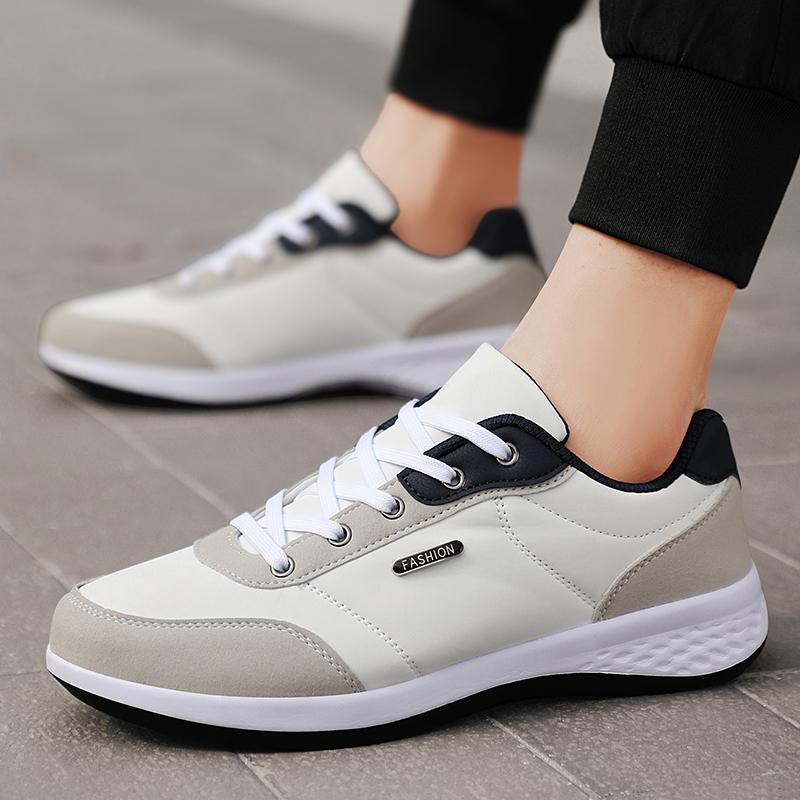 Herren PU Lederschuhe Sneaker Trend Freizeitschuhe Mode Atmungsaktiv Freizeit Herren Sneaker Rutschfestes Schuhwerk Herren Vulkanisierte Schuhe 41 von Joom DACH