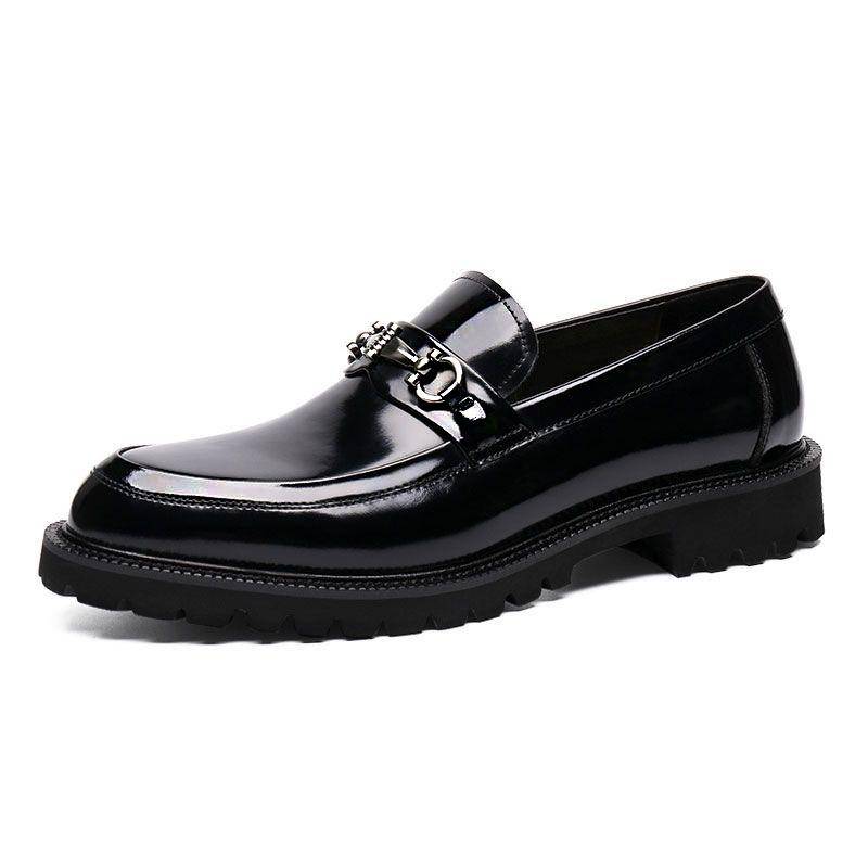 Herren Penny Loafer Business Retro Formale Loafer Schuhe aus PU-Leder mit runder Zehenpartie Leichte lässige stilvolle Slipper Hochzeitsfeierschuhe für Männer 42 von Joom DACH