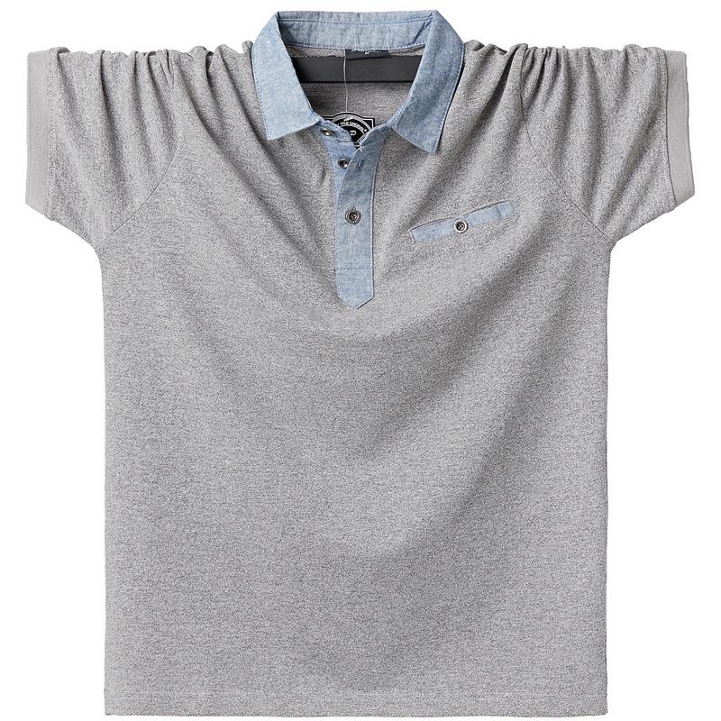 Herren-Poloshirt, Polo-Shirts, Baumwolle, Übergröße, lässig, Sommer, Herrenbekleidung, Taschenoberteile, T-Shirts 5XL grau Herren-Poloshirt, Polo-Shirts, Baumwolle, Übergröße, lässig, Sommer, Herrenbekleidung, Taschenoberteile, T-Shirts 5XL grau von Joom DACH