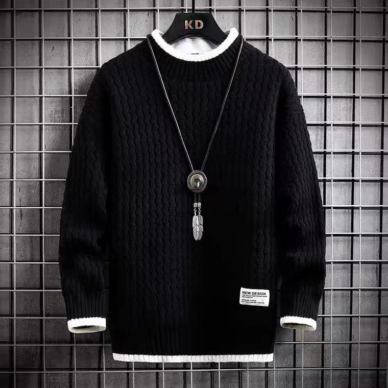 Herren Pullover Slim Fit Mode Strickpullover Mann Dicker Warmer Pull Homme Retro Streifen Pullover M schwarz Herren Pullover Slim Fit Mode Strickpullover Mann Dicker Warmer Pull Homme Retro Streifen Pullover M schwarz von Joom DACH