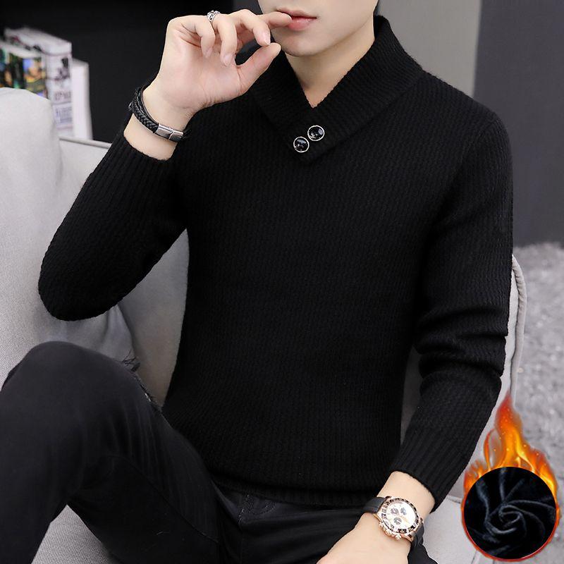 Herren Pullover Strickpullover Herbst und Winter Kleiner Revers Unterhemd Plus Samt Verdickt Einfarbig Herren Pullover XXL schwarz Herren Pullover Strickpullover Herbst und Winter Kleiner Revers Unterhemd Plus Samt Verdickt Einfarbig Herren Pullover XXL schwarz von Joom DACH