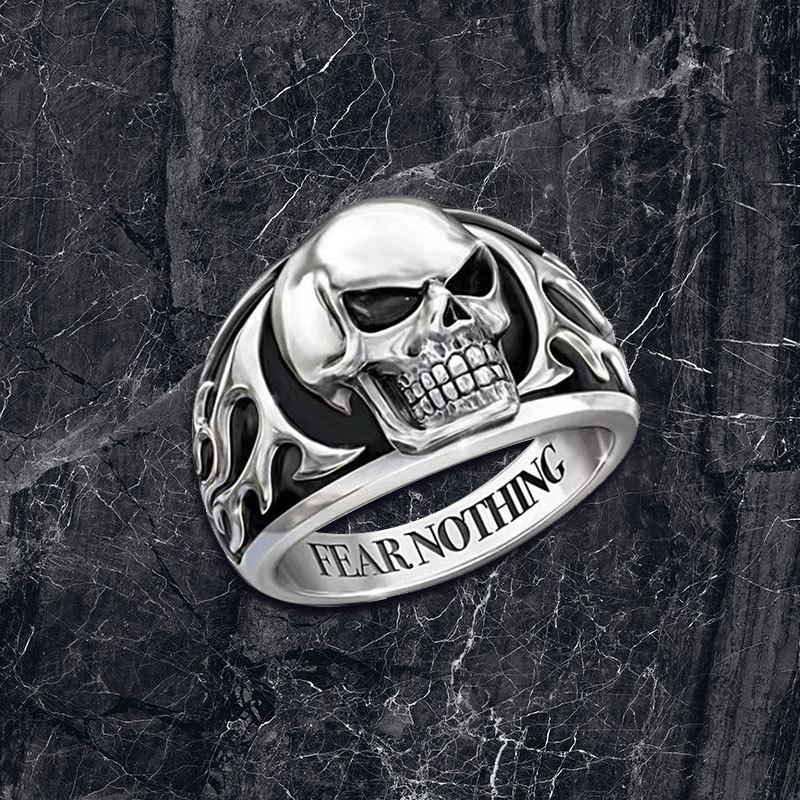 Herren Punk Europäischer Zirkon Totem Ring - Dunkler Cooler Retro Schmuck Size 7 von Joom DACH