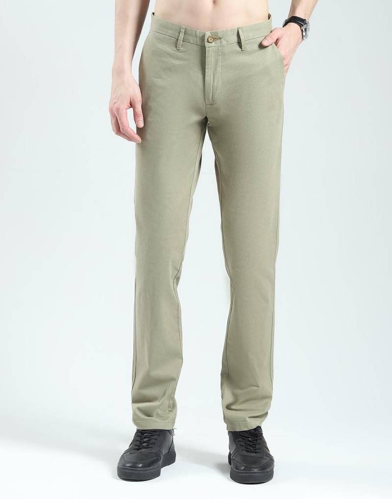 Herren Regular Fit Anzughose | Einfarbig | Freizeit-Hose | Knopfverschluss | Stilvolle & Bequeme Formelle Hose für Herren 34 khaki von Joom DACH