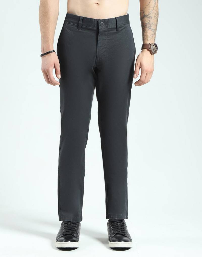 Herren Regular Fit Anzughose | Einfarbig | Freizeit-Hose | Knopfverschluss | Stilvolle & Bequeme Formelle Hose für Herren 36 grau von Joom DACH