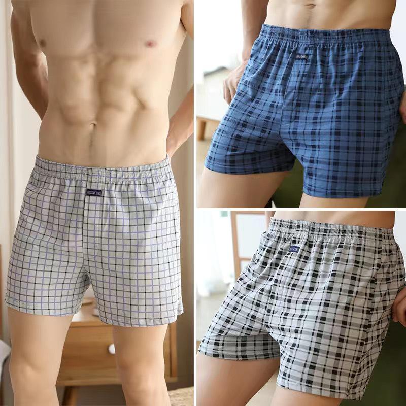 Herren Reine Baumwolle Locker Hochtaillierte Boxershorts - Große Größe Sommerunterwäsche 3XL (for 240-280 jin) von Joom DACH