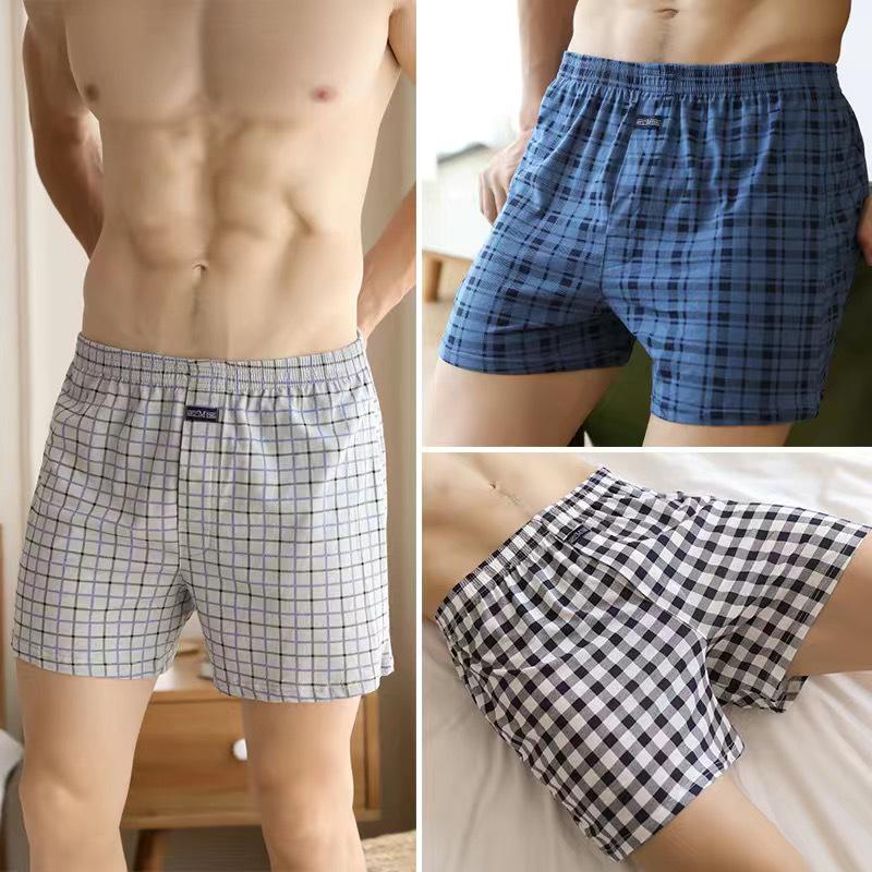 Herren Reine Baumwolle Locker Hochtaillierte Boxershorts - Große Größe Sommerunterwäsche XXL (for 210-240 jin) von Joom DACH