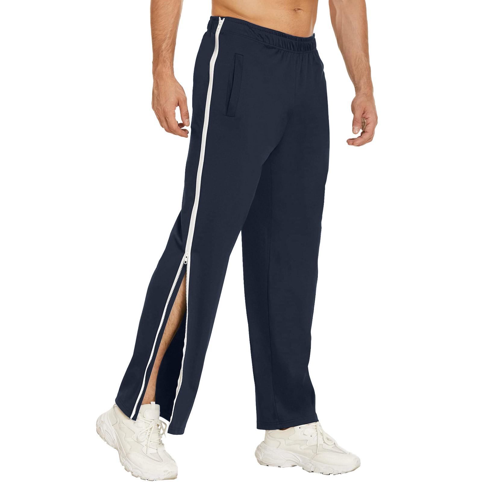 Herren Reißverschlusshose, Lockere Jogginghose, Trainings-Basketballhose, Herren Locker sitzende Hose XL dunkelblau von Joom DACH
