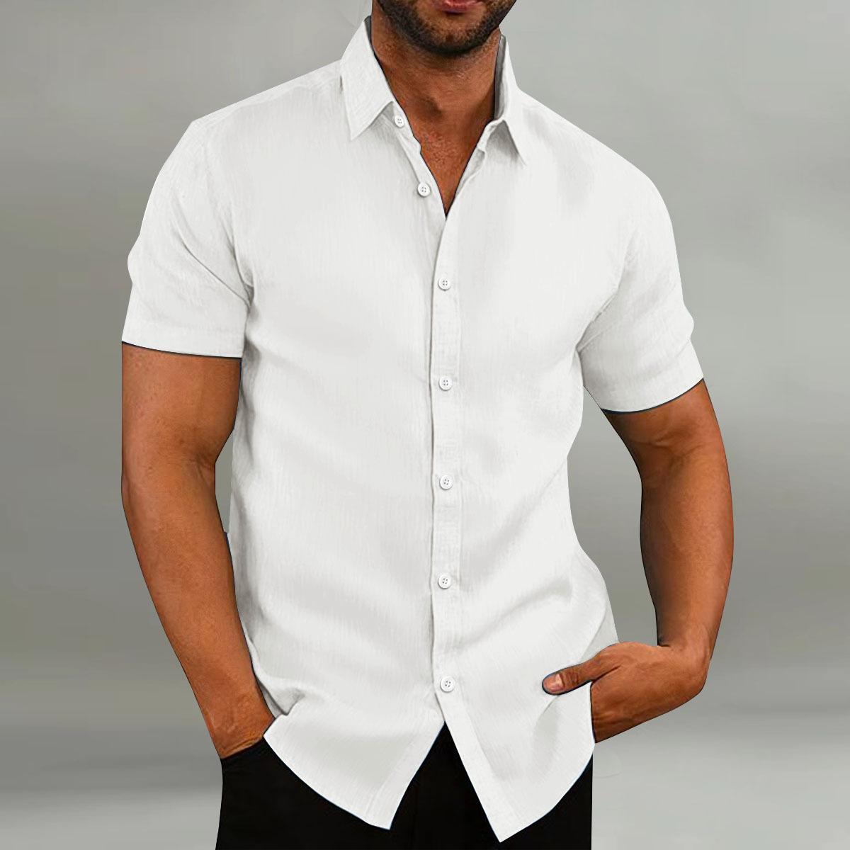 Herren Retro Einfarbig Baumwolle Leinen Hemden Casual Sommer Lose Kurzarm Revers Hemd L weiß Herren Retro Einfarbig Baumwolle Leinen Hemden Casual Sommer Lose Kurzarm Revers Hemd L weiß von Joom DACH