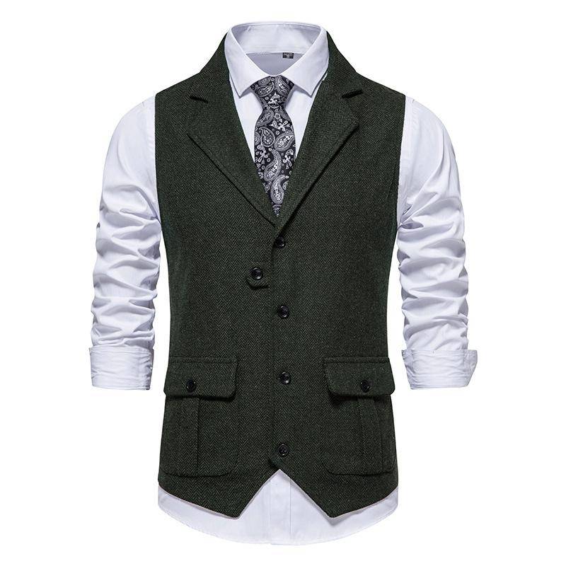 Herren Retro Weste Revers Business Casual Einreiher Weste Slim Fit Hohe Qualität Herrenkleid Hochzeit Männliche Oberteile M dunkelgrüne Herren Retro Weste Revers Business Casual Einreiher Weste Slim Fit Hohe Qualität Herrenkleid Hochzeit Männliche Oberteile M dunkelgrüne von Joom DACH