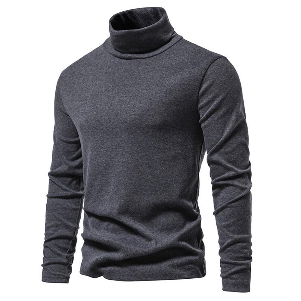 Herren Rollkragenpullover, T-Shirt, T-Shirt, Winter, warm, Thermo, Langarm M dunkelgrau von Joom DACH