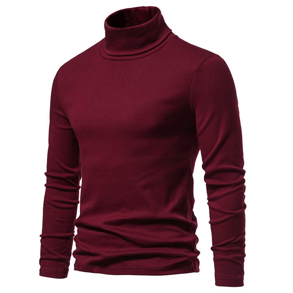 Herren Rollkragenpullover, T-Shirt, T-Shirt, Winter, warm, Thermo, Langarm M rot von Joom DACH