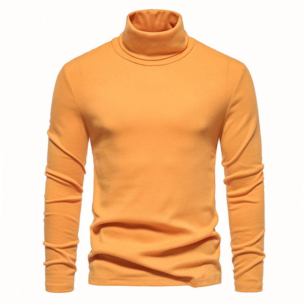 Herren Rollkragenpullover, T-Shirt, T-Shirt, Winter, warm, Thermo, Langarm M gelb von Joom DACH