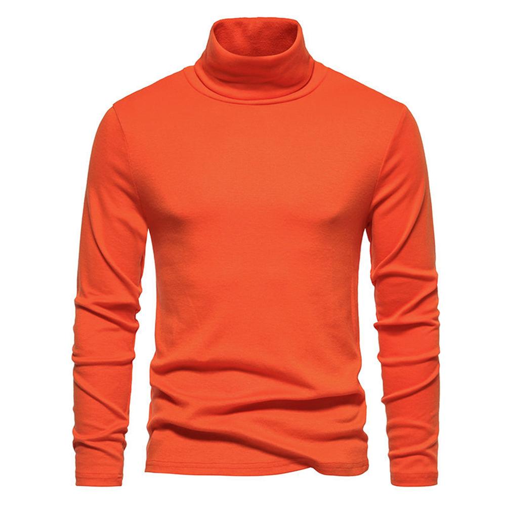 Herren Rollkragenpullover, T-Shirt, T-Shirt, Winter, warm, Thermo, Langarm S orange von Joom DACH