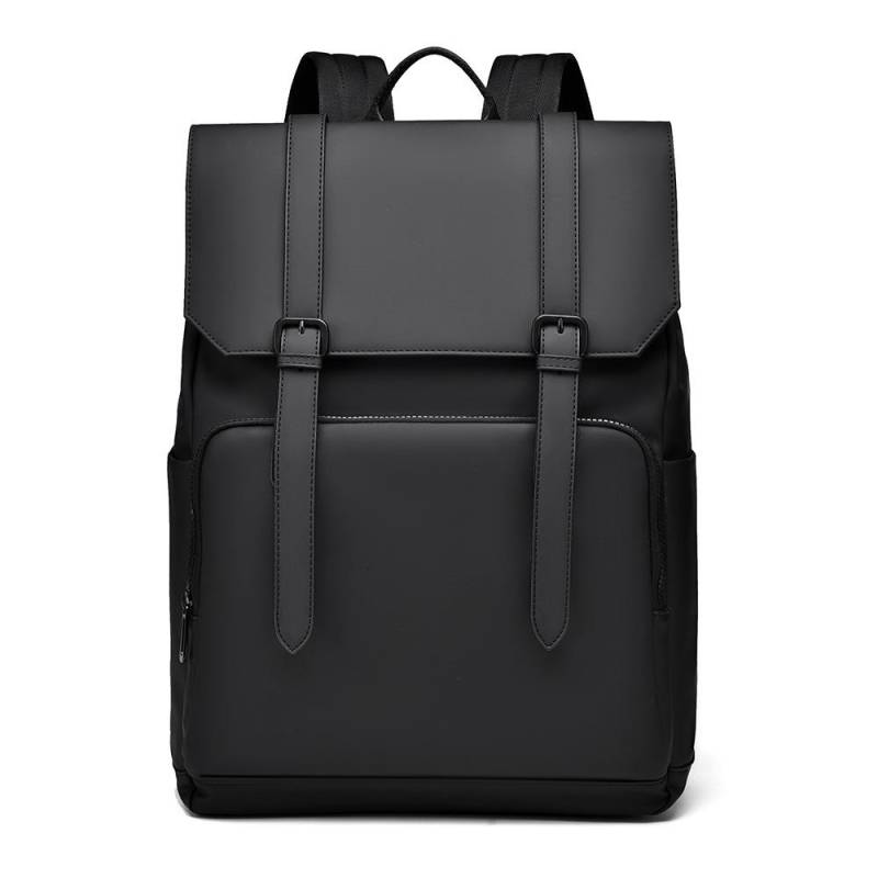 Herren Rucksack mit großem Fassungsvermögen für Freizeit und Reisen, schlichte Business-Pendler-Freizeittasche, Computerrucksack 44cm*32cm*12cm schwarz von Joom DACH