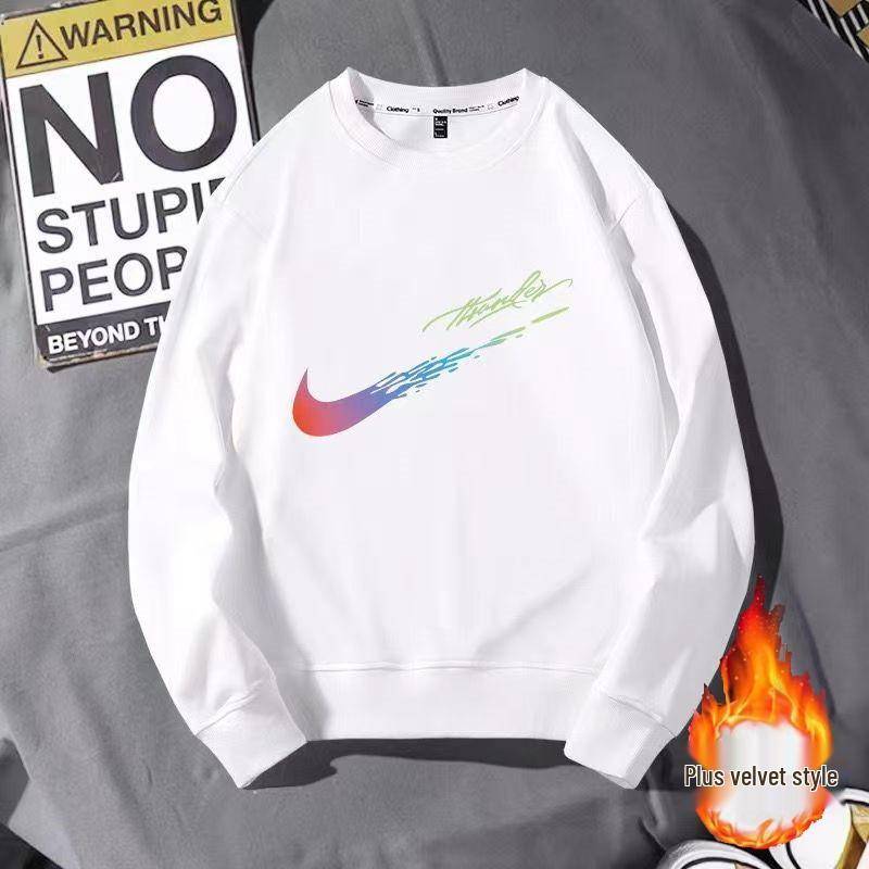 Herren Rundhals Fleece Sweatshirt - Herbst/Winter Vielseitiges Langarm-Oberteil L von Joom DACH