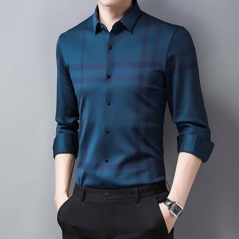 Herren Samt Warmes Hemd Winter Neu Mittleren Alters Business Herren Revers Strickjacke Freizeit Hemd 4XL von Joom DACH