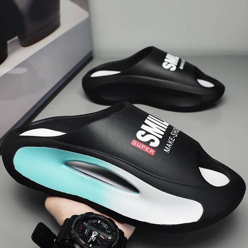 Herren Sandalen Hausschuhe Neue Sommer Sneaker Hausschuhe Damen Dicke Sohle Plateau Slides Weiche Eva Hausschuhe Lässige Strandschuhe 36-37 von Joom DACH