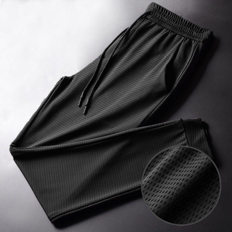 Herren Schnelltrocknende Ice Silk Mesh Jogginghose mit Elastischem Bund L von Joom DACH