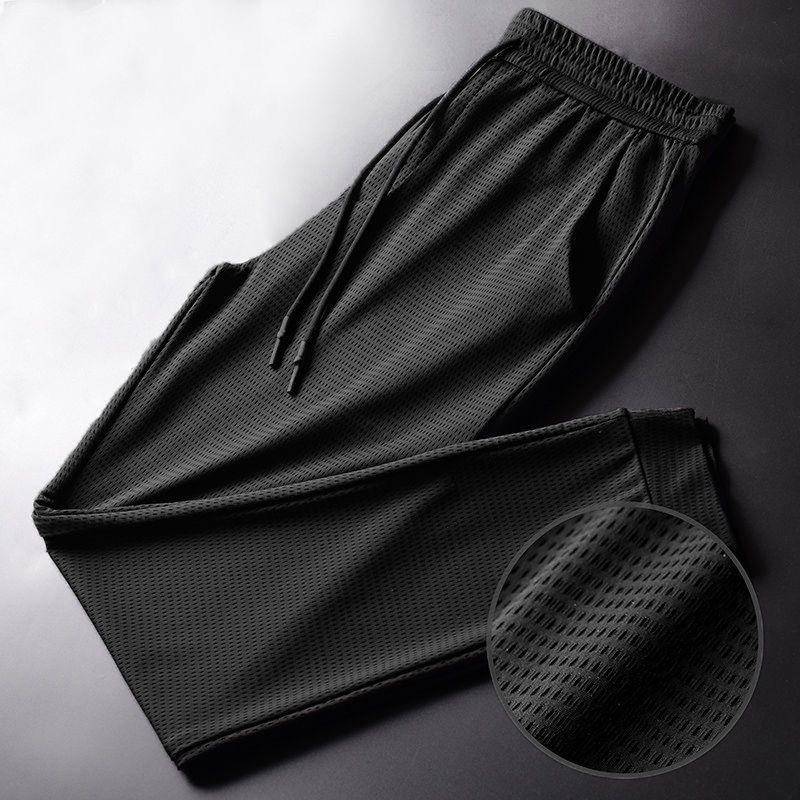 Herren Schnelltrocknende Ice Silk Mesh Jogginghose mit Elastischem Bund L von Joom DACH