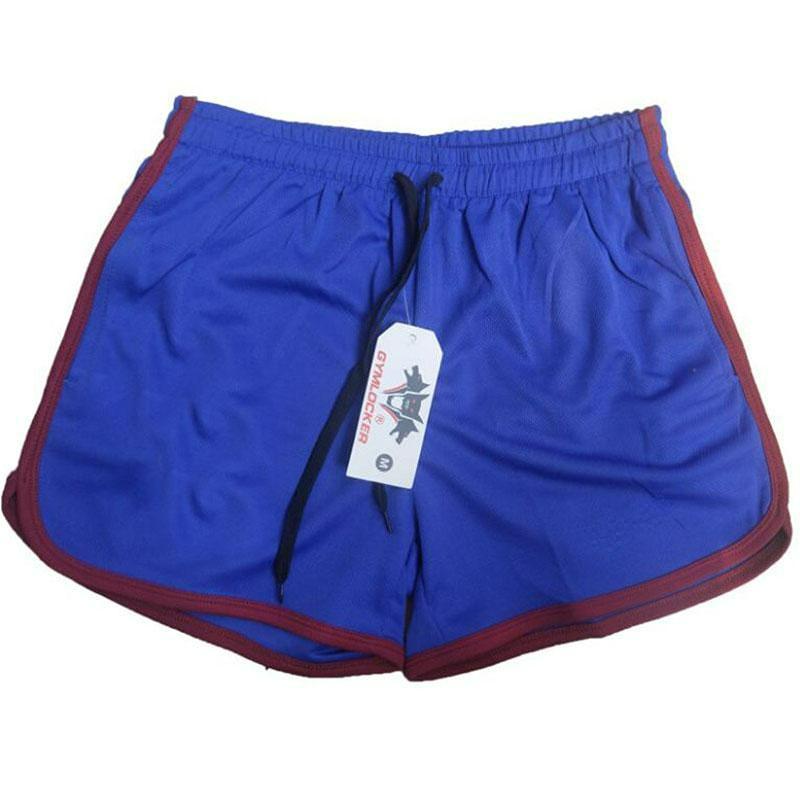Herren Schnelltrocknende Shorts Mesh Straight Shorts Fitness Strand Sportshorts 2XL blau/rot von Joom DACH