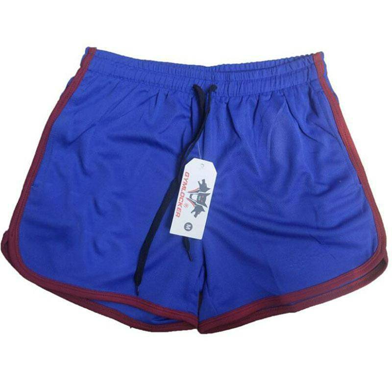 Herren Schnelltrocknende Shorts Mesh Straight Shorts Fitness Strand Sportshorts 2XL blau/rot von Joom DACH