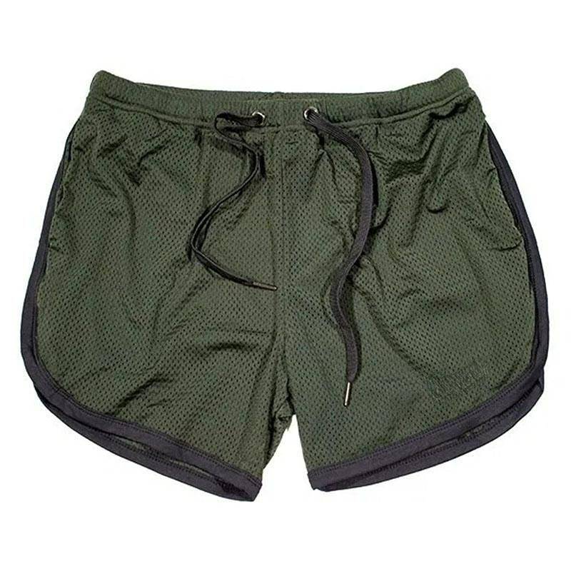 Herren Schnelltrocknende Shorts Mesh Straight Shorts Fitness Strand Sportshorts 2XL armee grüne von Joom DACH
