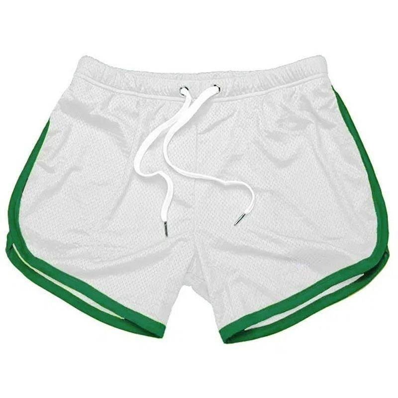 Herren Schnelltrocknende Shorts Mesh Straight Shorts Fitness Strand Sportshorts 2XL grün/weiß von Joom DACH