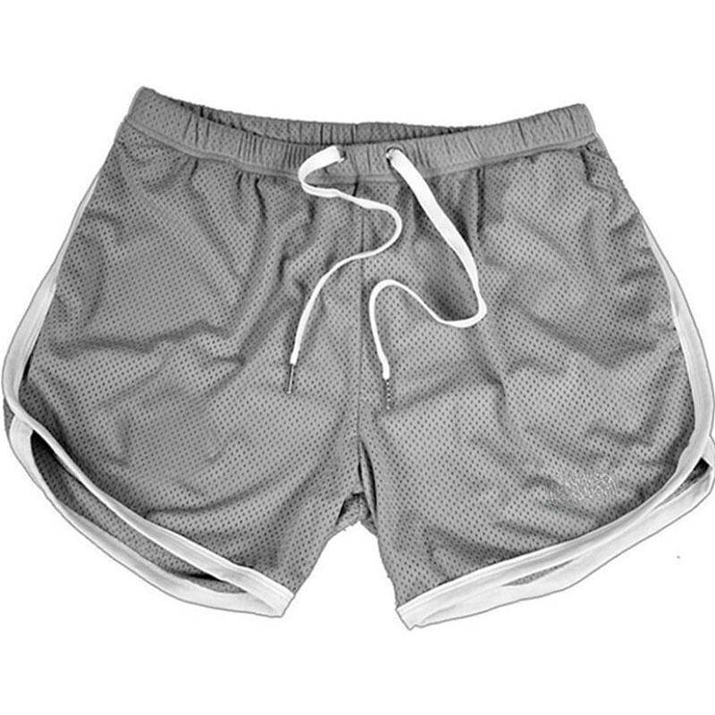 Herren Schnelltrocknende Shorts Mesh Straight Shorts Fitness Strand Sportshorts L licht grau von Joom DACH