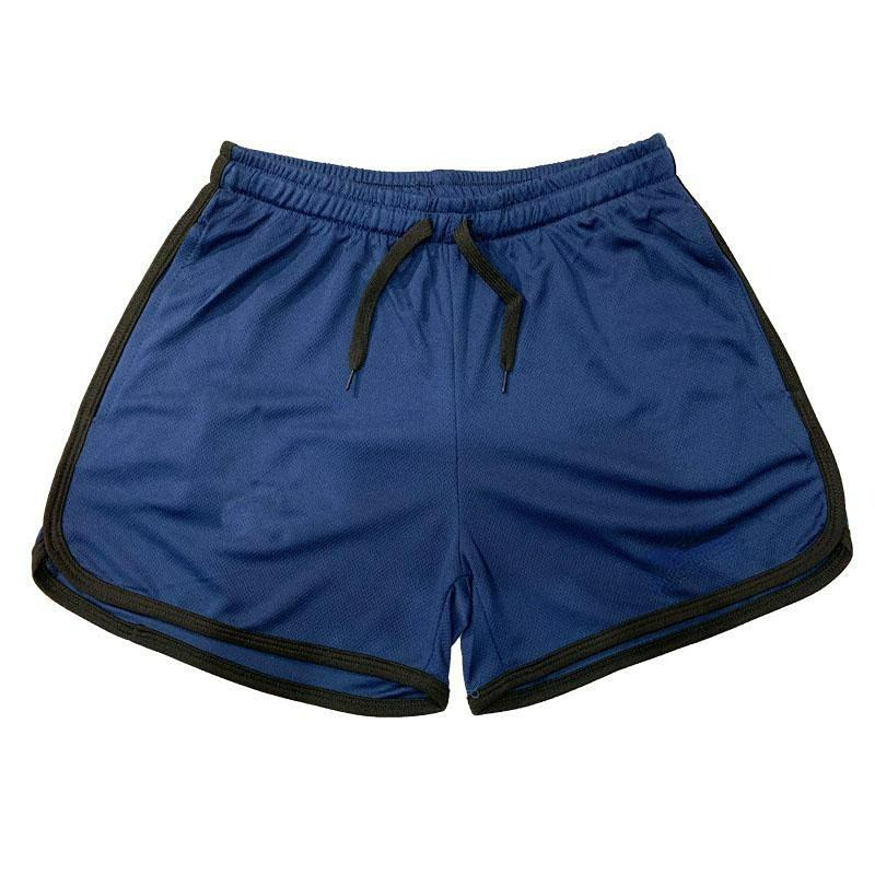 Herren Schnelltrocknende Shorts Mesh Straight Shorts Fitness Strand Sportshorts M dunkelblau/schwarz von Joom DACH
