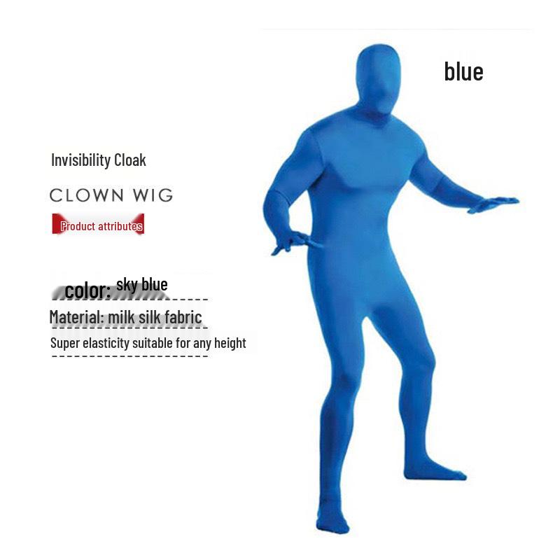 Herren Schwarzer Ninja Cosplay Anzug - Erwachsener Halloween Unsichtbarkeits-Jumpsuit für Bühnenauftritte. 190CM von Joom DACH