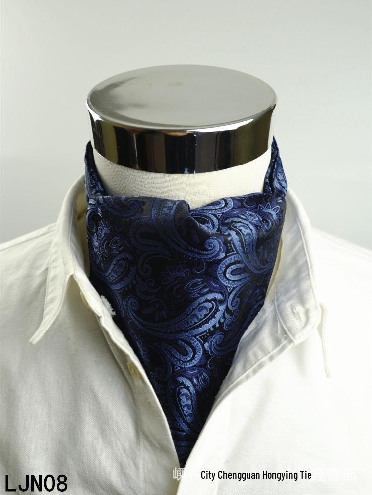 Herren Seide Gestreift Gepunktet Doppelseitiger Mode Schal 100-135CM von Joom DACH