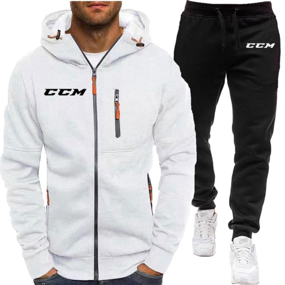 Herren Set Hoodie+Hose Sportset Lässiges Sportshirt Sportset Herren Lässiges Sport Reißverschluss Set L von Joom DACH
