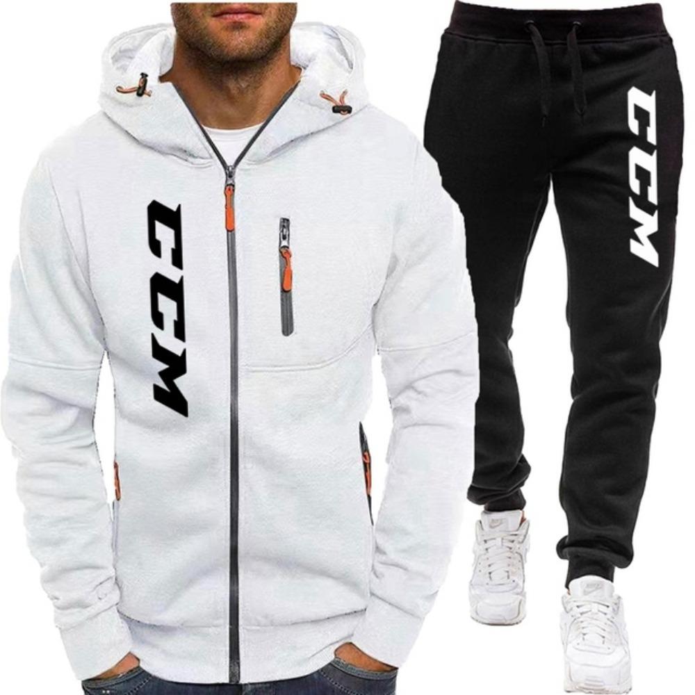 Herren Set Hoodie+Hose Sportset Lässiges Sportshirt Sportset Herren Lässiges Sport Reißverschluss Set XXL von Joom DACH
