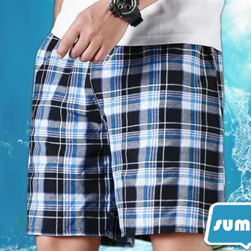 Herren-Shorts, lässig, locker, sportlich, gerade, Baumwolle, Sommer, gestreift, kariert, kurze Hose 3XL Herren-Shorts, lässig, locker, sportlich, gerade, Baumwolle, Sommer, gestreift, kariert, kurze Hose 3XL von Joom DACH