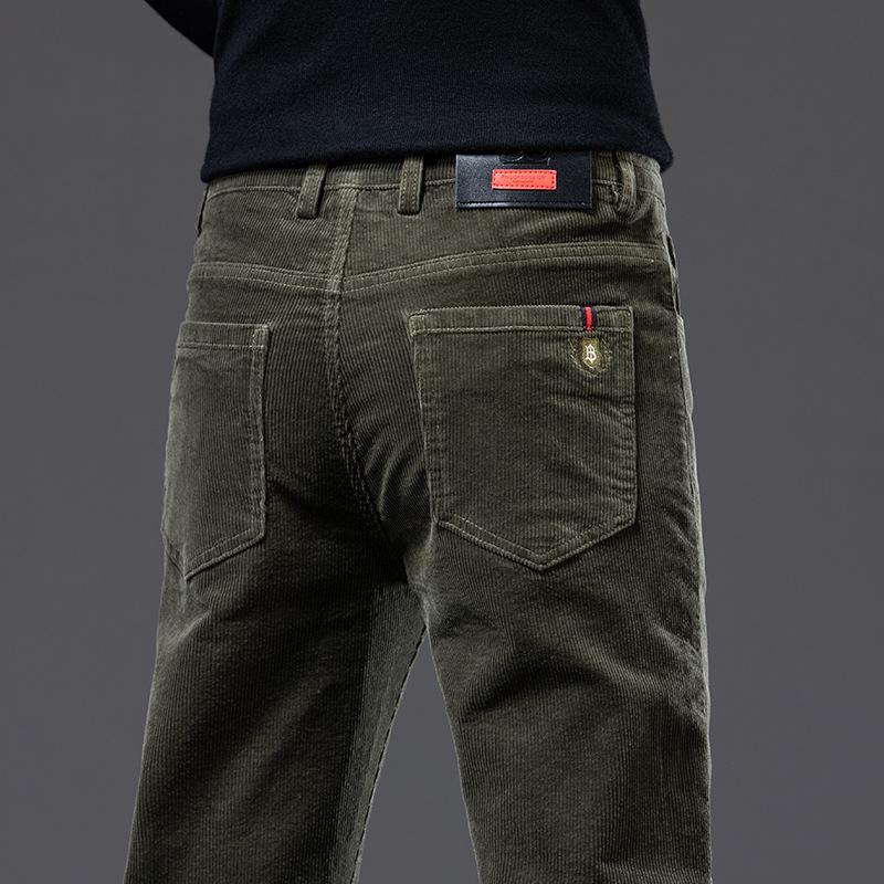 Herren Slim Fit Cordhose - Herbst/Winter Freizeithose mit geradem Bein 36 von Joom DACH