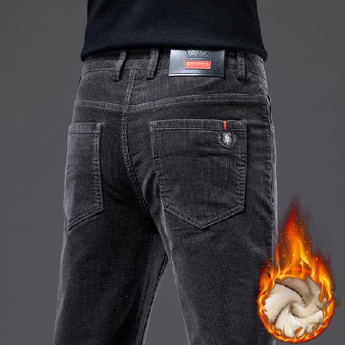 Herren Slim Fit Cordhose - Herbst/Winter Freizeithose mit geradem Bein 38 von Joom DACH