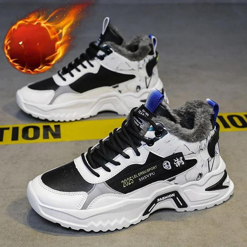 Herren Sneaker Mode 2024 Neue Weiße Sportschuhe Rutschfest Komfort Herren Studenten Trendige Laufschuhe Dicke Sohle Schnürschuhe Freizeitschuhe 39 schwarz von Joom DACH