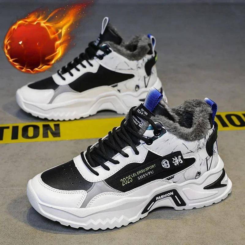 Herren Sneaker Mode 2024 Neue Weiße Sportschuhe Rutschfest Komfort Herren Studenten Trendige Laufschuhe Dicke Sohle Schnürschuhe Freizeitschuhe 39 schwarz von Joom DACH