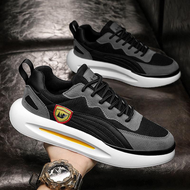 Herren Sneakers Frühling und Sommer Herrenschuhe Mode Koreanische Laufschuhe Casual Sneakers Männer 42 schwarz von Joom DACH