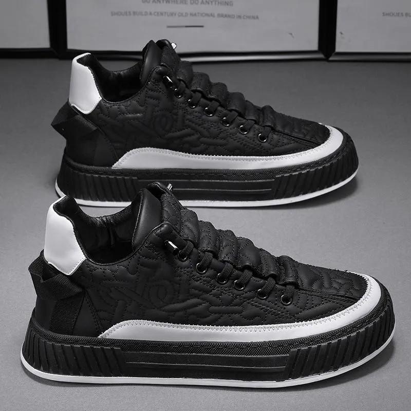 Herren-Sneakers aus PU-Leder, modisch, schlicht, weich, Freizeitschuhe für Herren, Low-Top-Business-Freizeitschuhe für Herren, lässige Sneakers für Herren 44 schwarz Herren-Sneakers aus PU-Leder, modisch, schlicht, weich, Freizeitschuhe für Herren, Low-Top-Business-Freizeitschuhe für Herren, lässige Sneakers für Herren 44 schwarz von Joom DACH