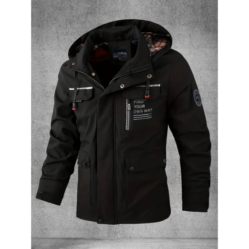 Herren Softshelljacke, Frühlings- und Herbstjacke mit mehreren Taschen und Kapuze, wasser- und winddichte Outdoorjacke zum Wandern und Camping 3XL schwarz Herren Softshelljacke, Frühlings- und Herbstjacke mit mehreren Taschen und Kapuze, wasser- und winddichte Outdoorjacke zum Wandern und Camping 3XL schwarz von Joom DACH