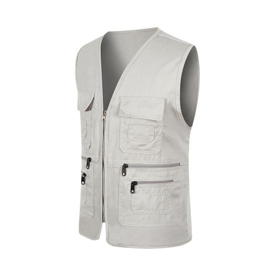 Herren Sommer Cargo Weste V-Ausschnitt Ärmellos Multi Taschen Sport Weste Einfarbig Reißverschlussleiste Volunteer Sicherheitsweste Mantel 4XL licht grau Herren Sommer Cargo Weste V-Ausschnitt Ärmellos Multi Taschen Sport Weste Einfarbig Reißverschlussleiste Volunteer Sicherheitsweste Mantel 4XL licht grau von Joom DACH