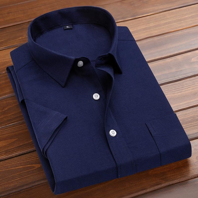Herren Sommer Kurzarm Oxford Hemden Klassisches Hemd Casual Business Büro Solide Bequeme Hemd Vielseitig Stil XXXL von Joom DACH