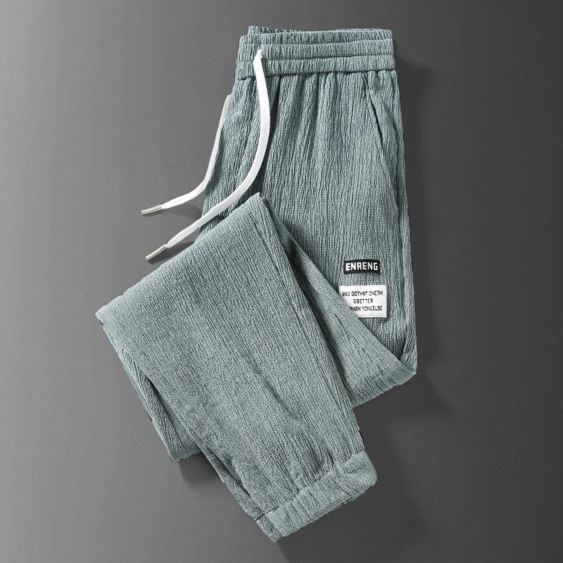 Herren Sommer Locker Geschnittene Kordelzug-Sweathose mit Enger Taille - Mehrere Farben 3XL grün von Joom DACH