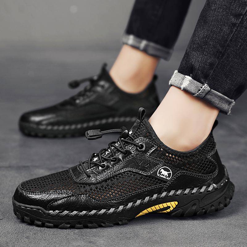 Herren Sommer Mesh Schuhe Lässig Rutschfest Komfort Wandersandalen Premium Qualität Leicht Strapazierfähig Outdoor Schuhe für Herren. 38 schwarz von Joom DACH